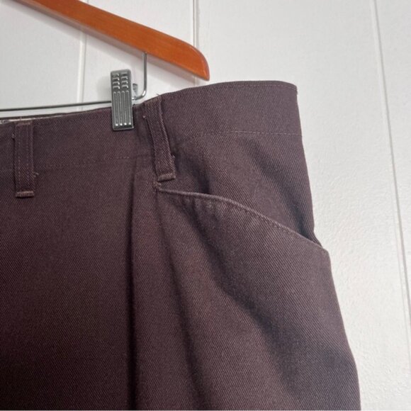 Ben Davis 48x31 Gorilla Cut Pants Dark Brown Chinos Workwear Worn cut E814 - Picture 4 of 10